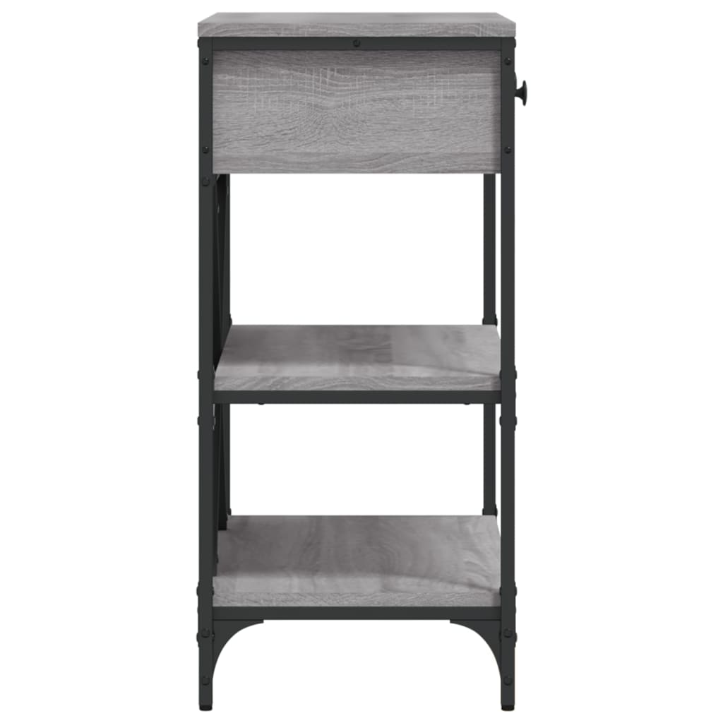 Table console sonoma gris 75x34,5x75 cm bois d'ingénierie - XIOS