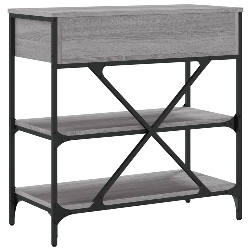 Table console sonoma gris 75x34,5x75 cm bois d'ingénierie - XIOS