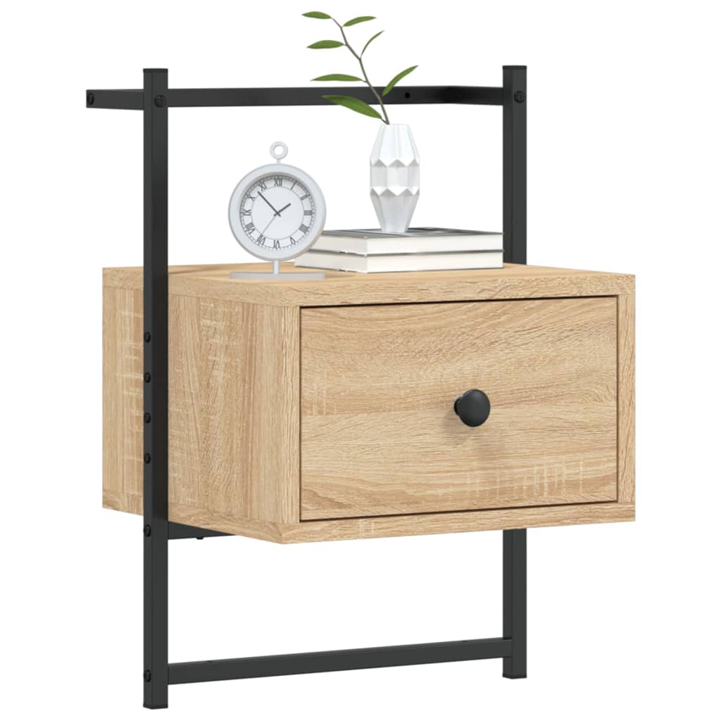 Table de chevet murale 2 pcs chêne sonoma 35x30x51 cm - XIOS