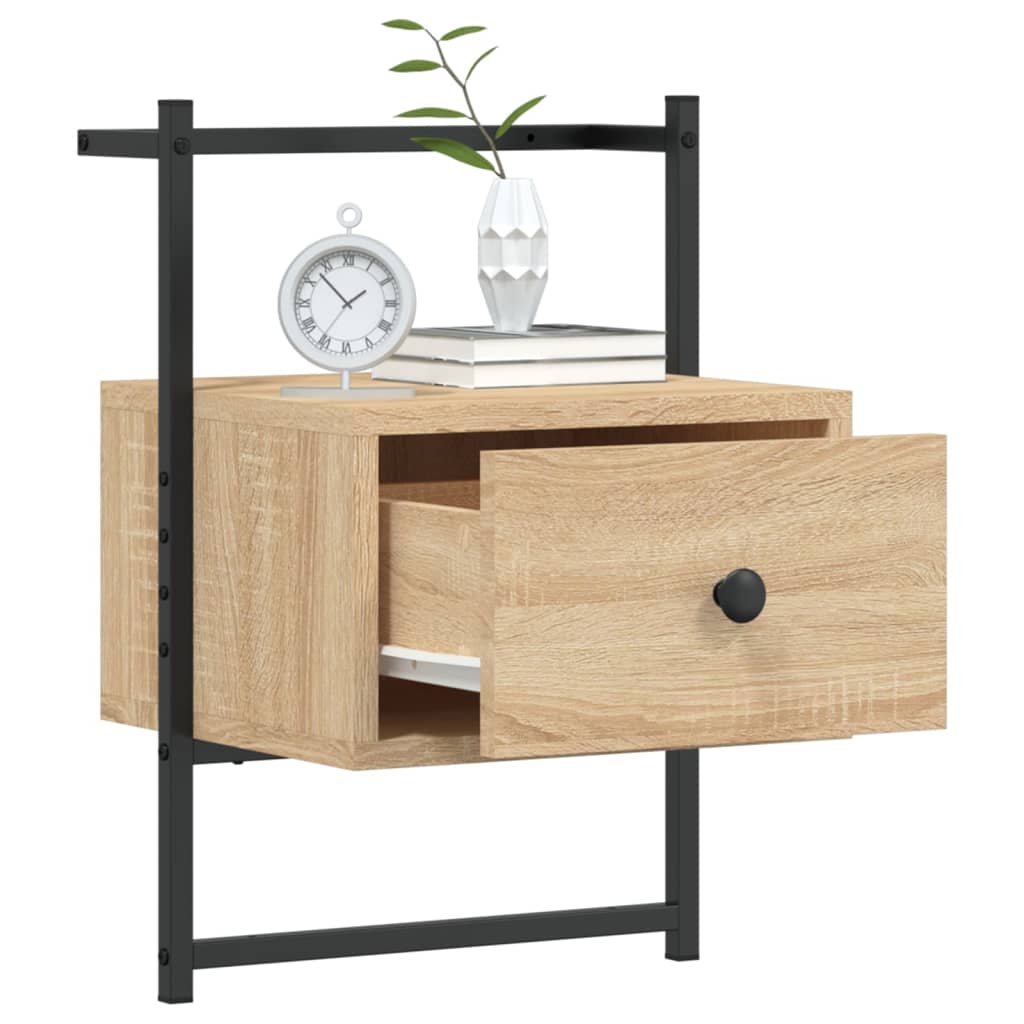Table de chevet murale 2 pcs chêne sonoma 35x30x51 cm - XIOS