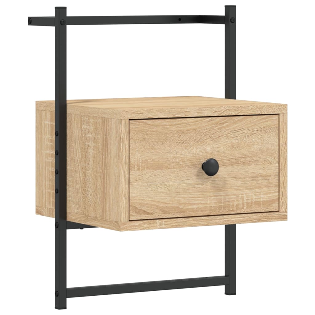Table de chevet murale 2 pcs chêne sonoma 35x30x51 cm - XIOS