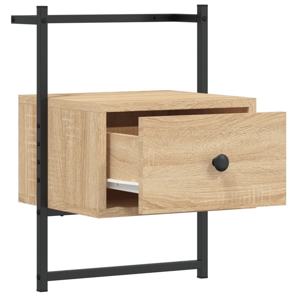 Table de chevet murale 2 pcs chêne sonoma 35x30x51 cm - XIOS