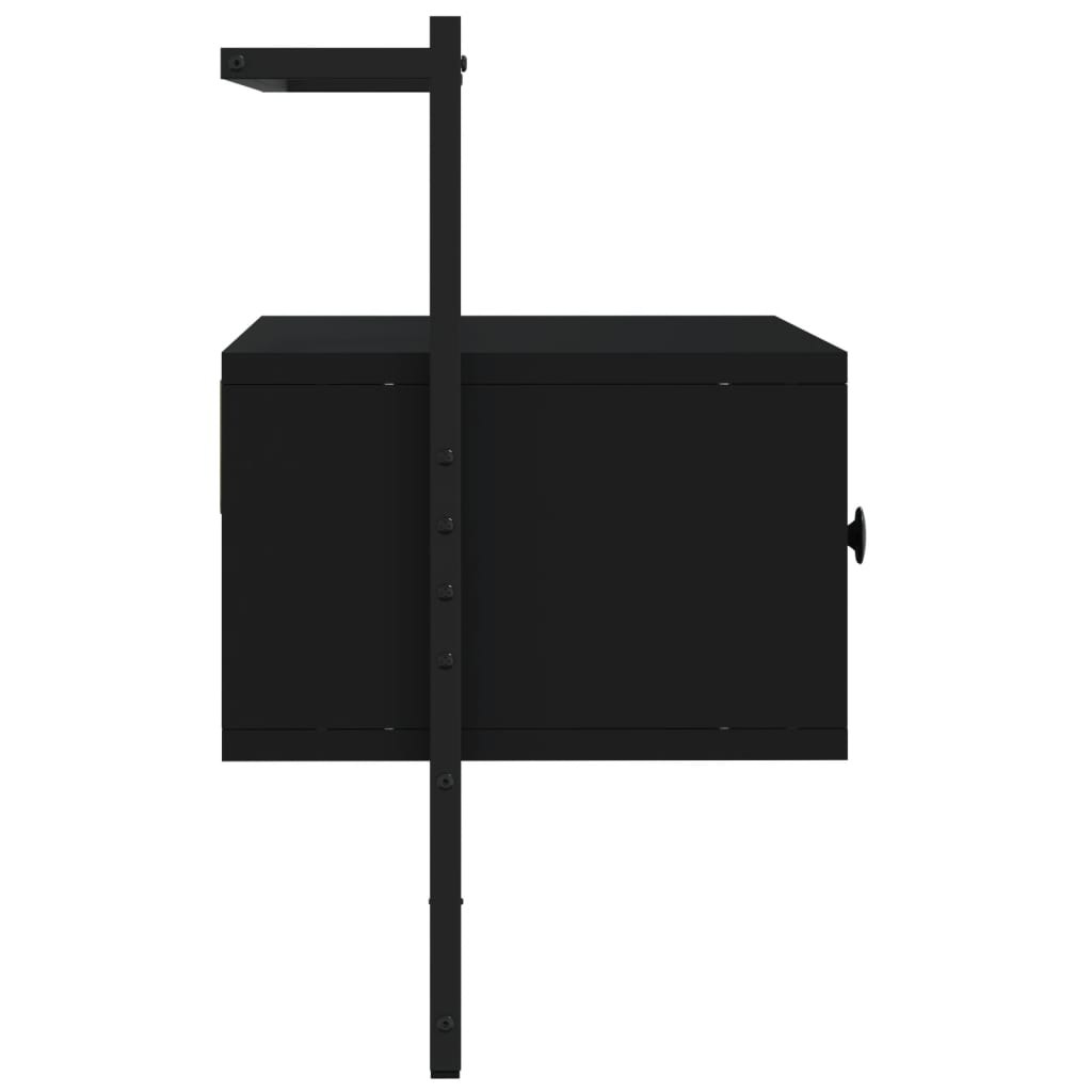 Meuble TV mural noir 60,5x30x51 cm bois d'ingénierie - XIOS