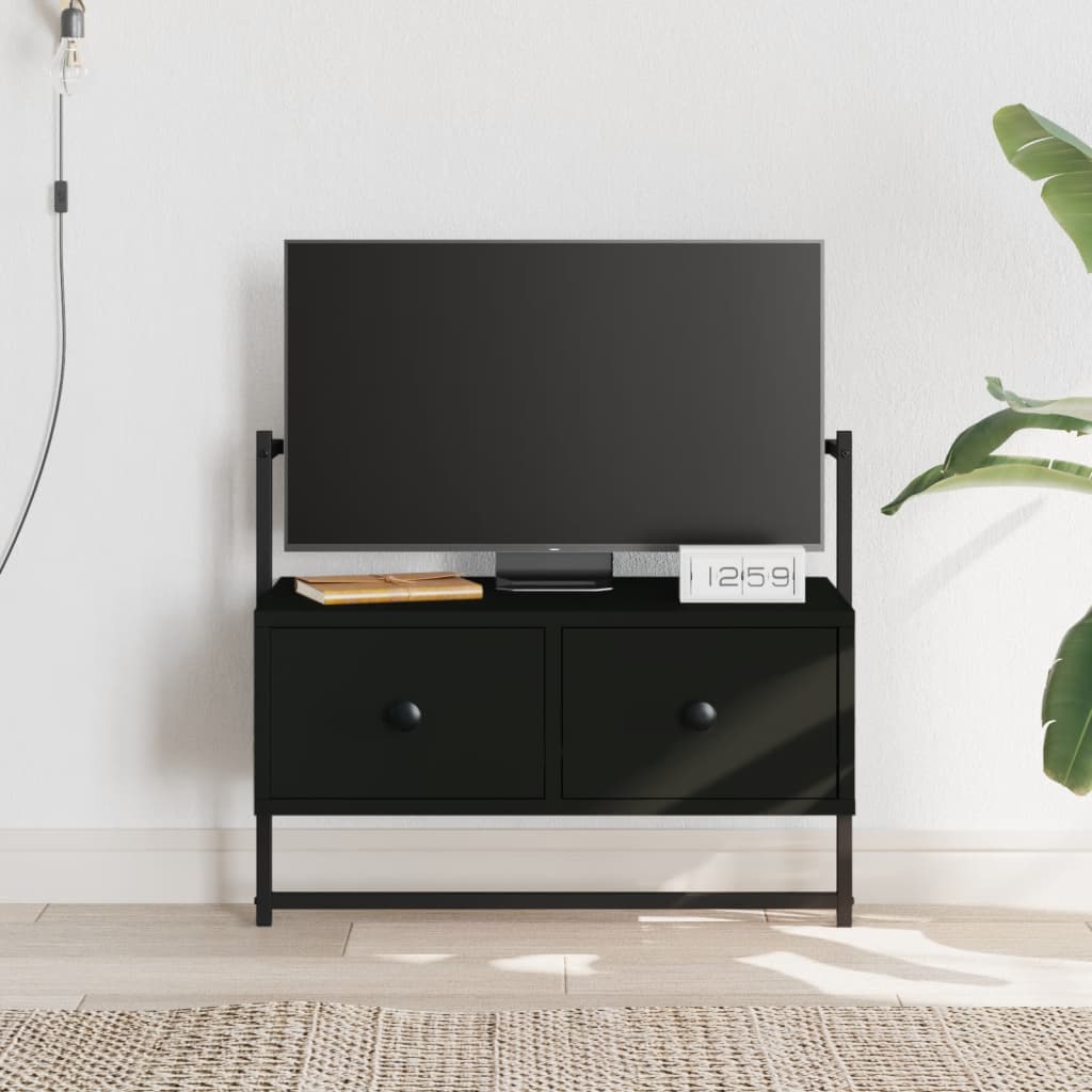 Meuble TV mural noir 60,5x30x51 cm bois d'ingénierie - XIOS