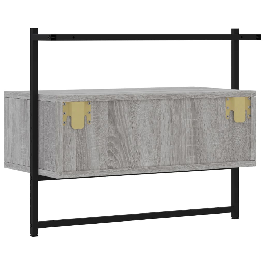 Meuble TV mural sonoma gris 60,5x30x51 cm bois d'ingénierie - XIOS