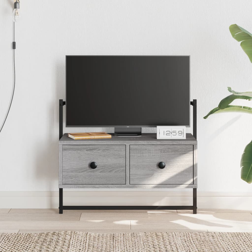 Meuble TV mural sonoma gris 60,5x30x51 cm bois d'ingénierie - XIOS