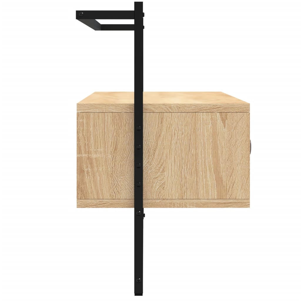 Meuble TV mural chêne sonoma 100,5x30x51 cm bois d'ingénierie - XIOS
