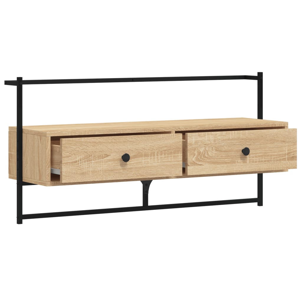 Meuble TV mural chêne sonoma 100,5x30x51 cm bois d'ingénierie - XIOS