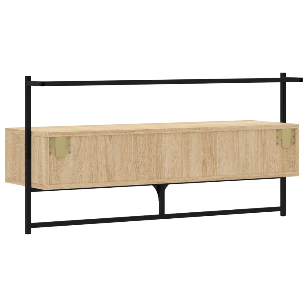 Meuble TV mural chêne sonoma 100,5x30x51 cm bois d'ingénierie - XIOS