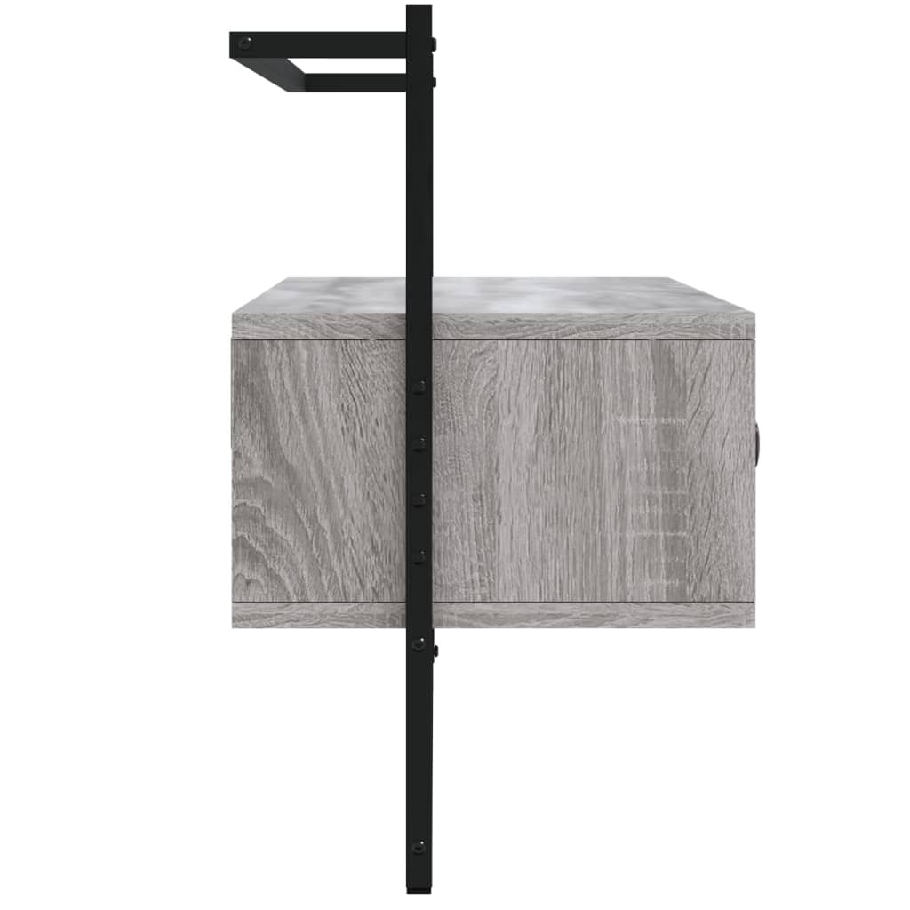 Meuble TV mural sonoma gris 100,5x30x51 cm bois d'ingénierie - XIOS