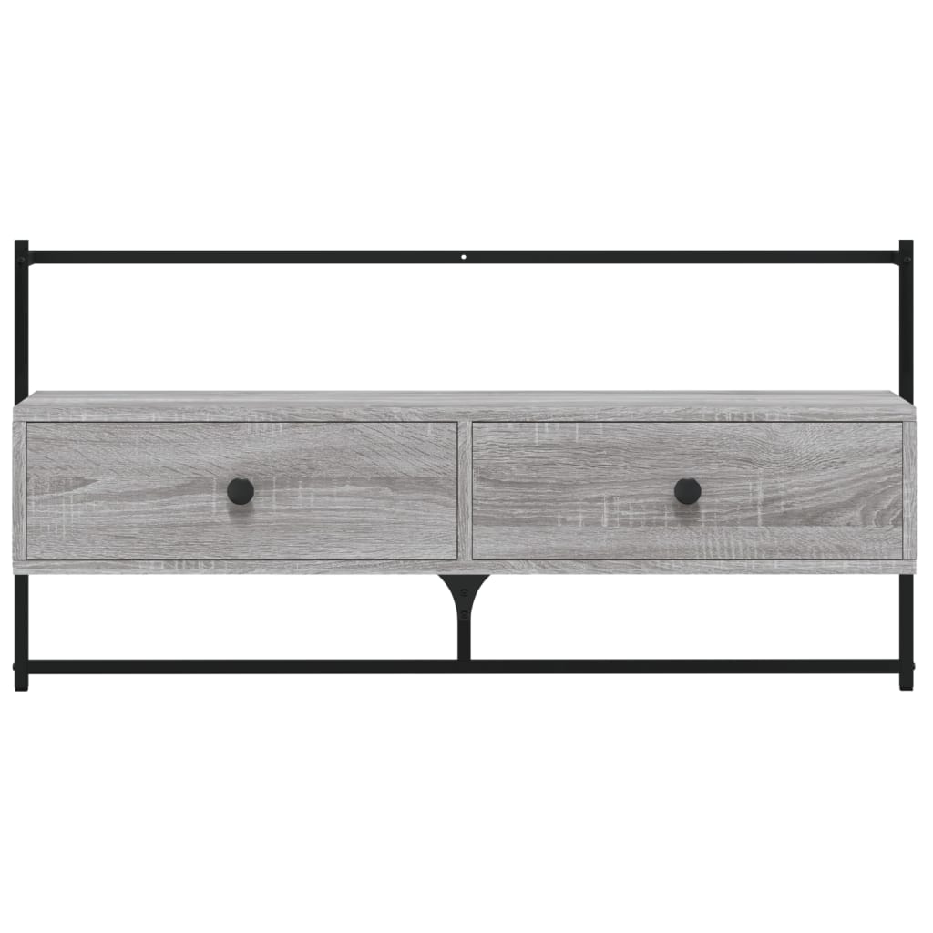 Meuble TV mural sonoma gris 100,5x30x51 cm bois d'ingénierie - XIOS