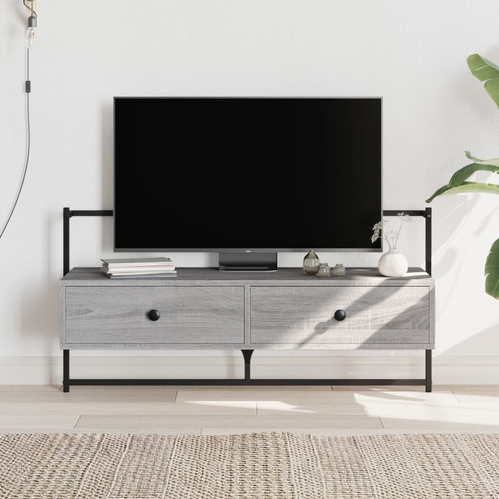 Meuble TV mural sonoma gris 100,5x30x51 cm bois d'ingénierie - XIOS