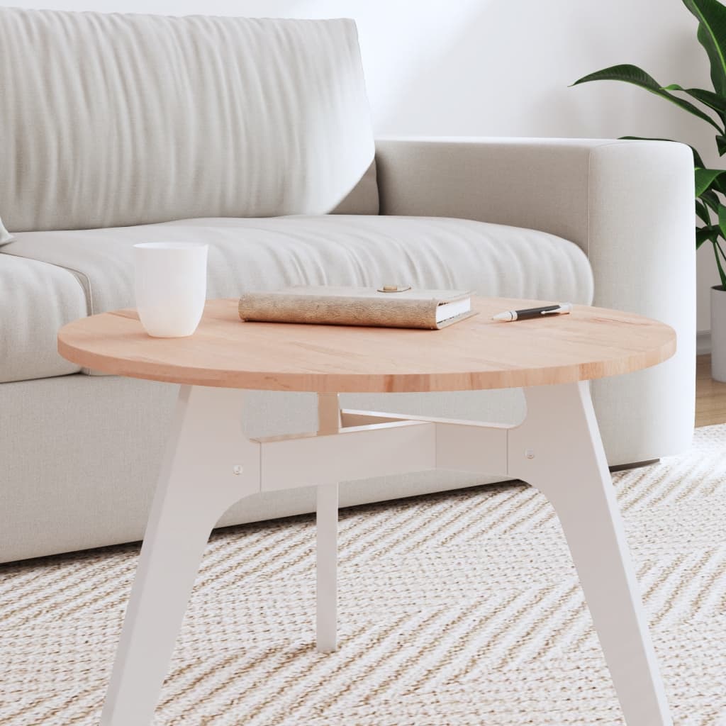 Dessus de table Ø60x1,5 cm rond bois massif de hêtre - XIOS