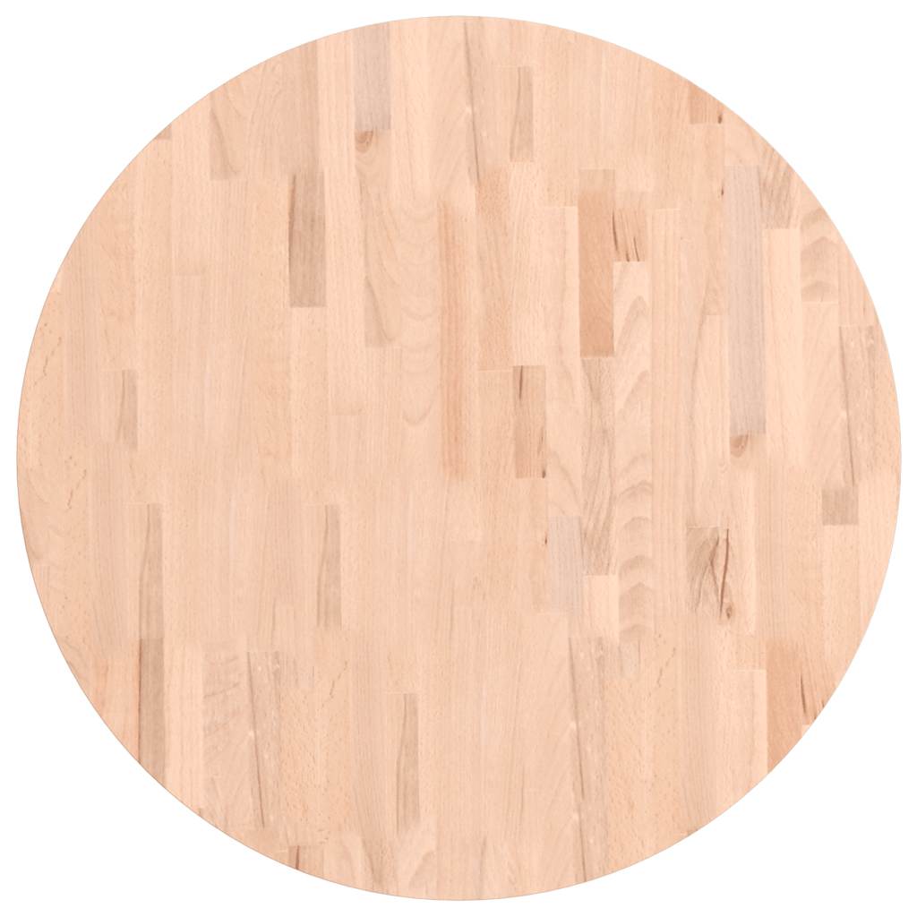 Dessus de table Ø80x2,5 cm rond bois massif de hêtre - XIOS