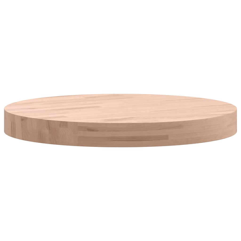 Dessus de table Ø40x4 cm rond bois massif de hêtre - XIOS