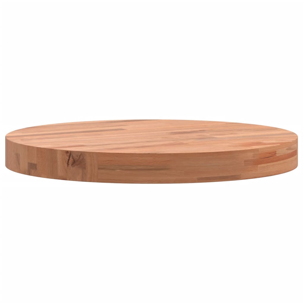 Dessus de table Ø40x4 cm rond bois massif de hêtre - XIOS