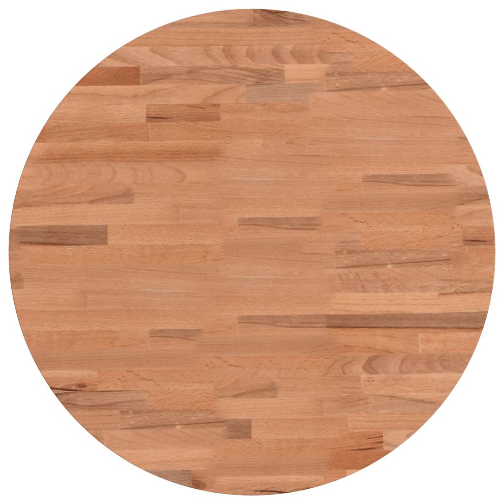 Dessus de table Ø50x4 cm rond bois massif de hêtre - XIOS