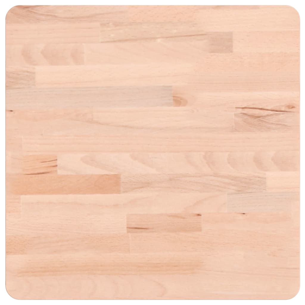 Dessus de table 40x40x2,5 cm carré bois massif de hêtre