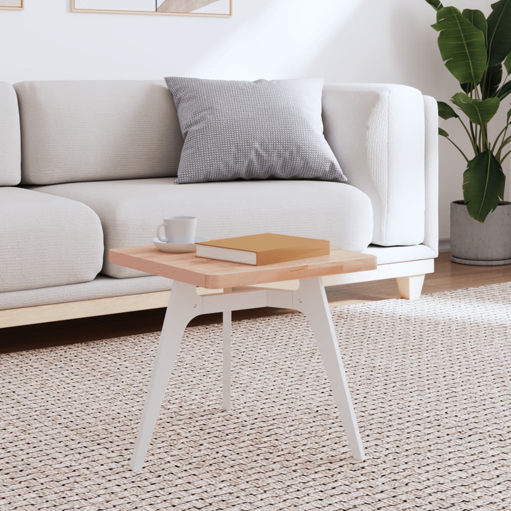 Dessus de table 40x40x2,5 cm carré bois massif de hêtre