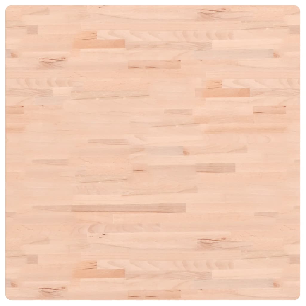 Dessus de table 90x90x2,5 cm carré bois massif de hêtre