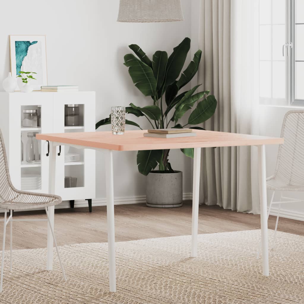 Dessus de table 90x90x2,5 cm carré bois massif de hêtre