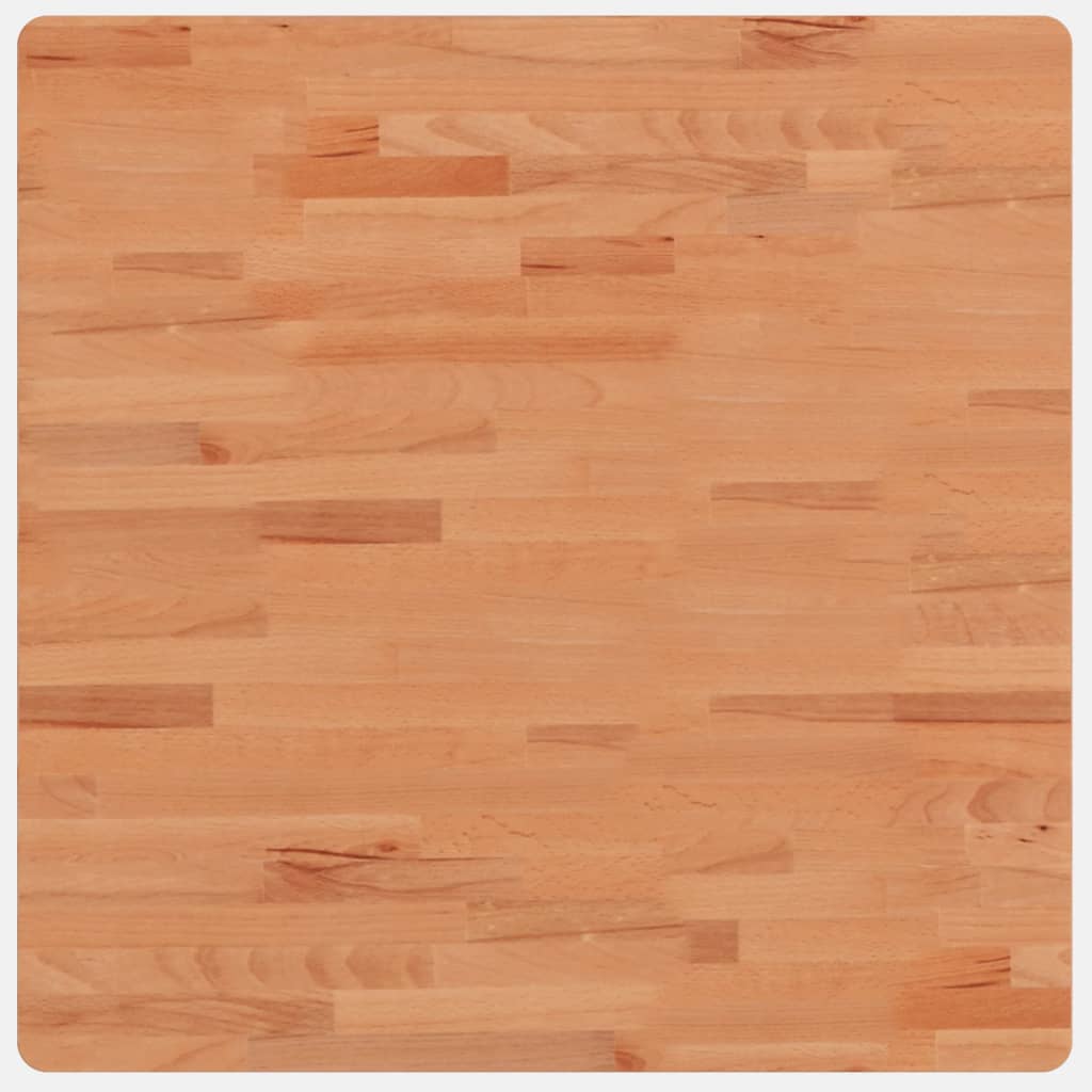 Dessus de table 70x70x1,5 cm carré bois massif de hêtre