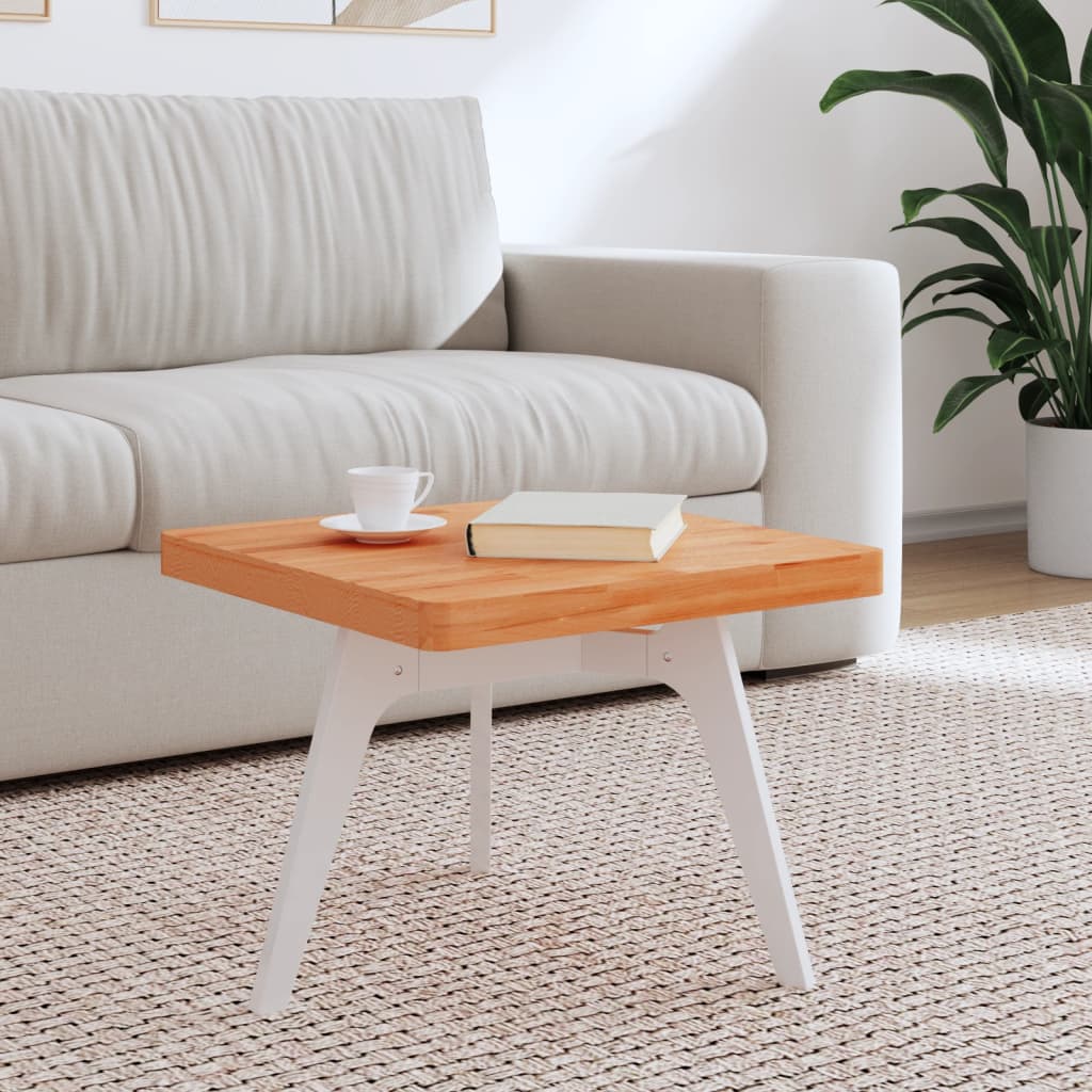 Dessus de table 50x50x4 cm carré bois massif de hêtre - XIOS