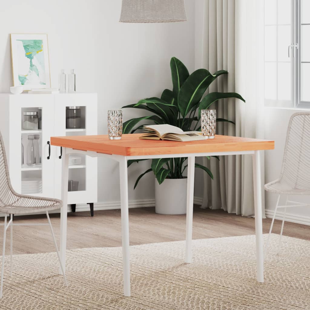 Dessus de table 80x80x4 cm carré bois massif de hêtre - XIOS