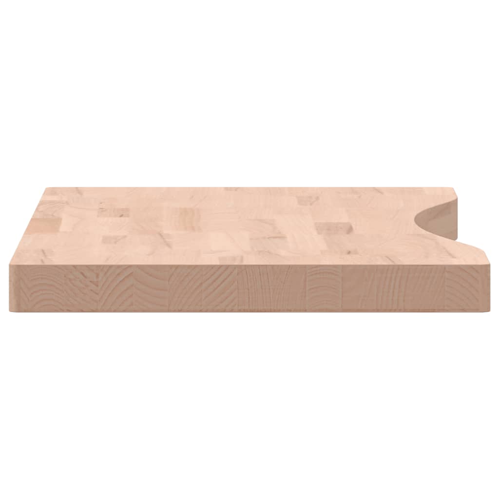 Dessus de bureau 80x(36-40)x4 cm bois massif de hêtre Pièces et accessoires pour bureaux vidaXL