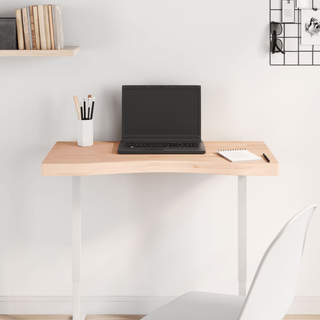 Dessus de bureau 80x(36-40)x4 cm bois massif de hêtre Pièces et accessoires pour bureaux vidaXL