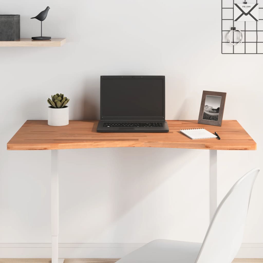 Dessus de bureau 100x(45-50)x2,5 cm bois massif de hêtre - XIOS