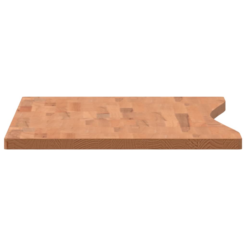 Dessus de bureau 110x(50-55)x2,5 cm bois massif de hêtre - XIOS