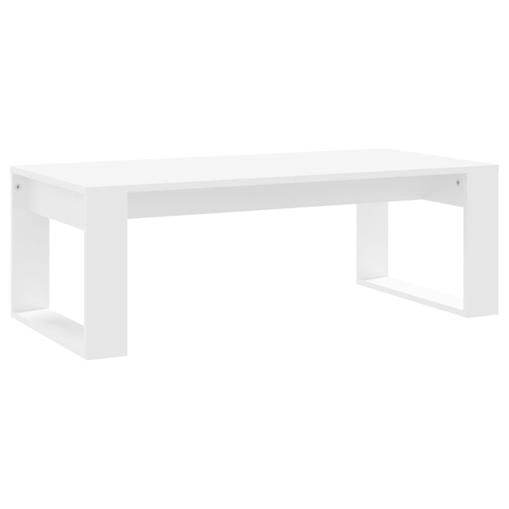 Table basse blanc 102x50x35 cm bois d'ingénierie - XIOS