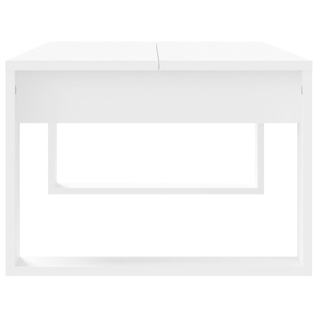 Table basse blanc 102x50x35 cm bois d'ingénierie - XIOS