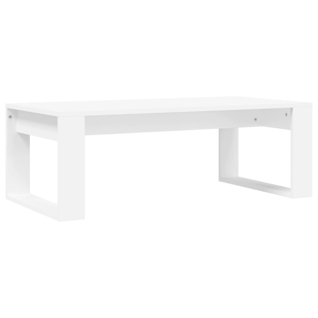 Table basse blanc 102x50x35 cm bois d'ingénierie - XIOS