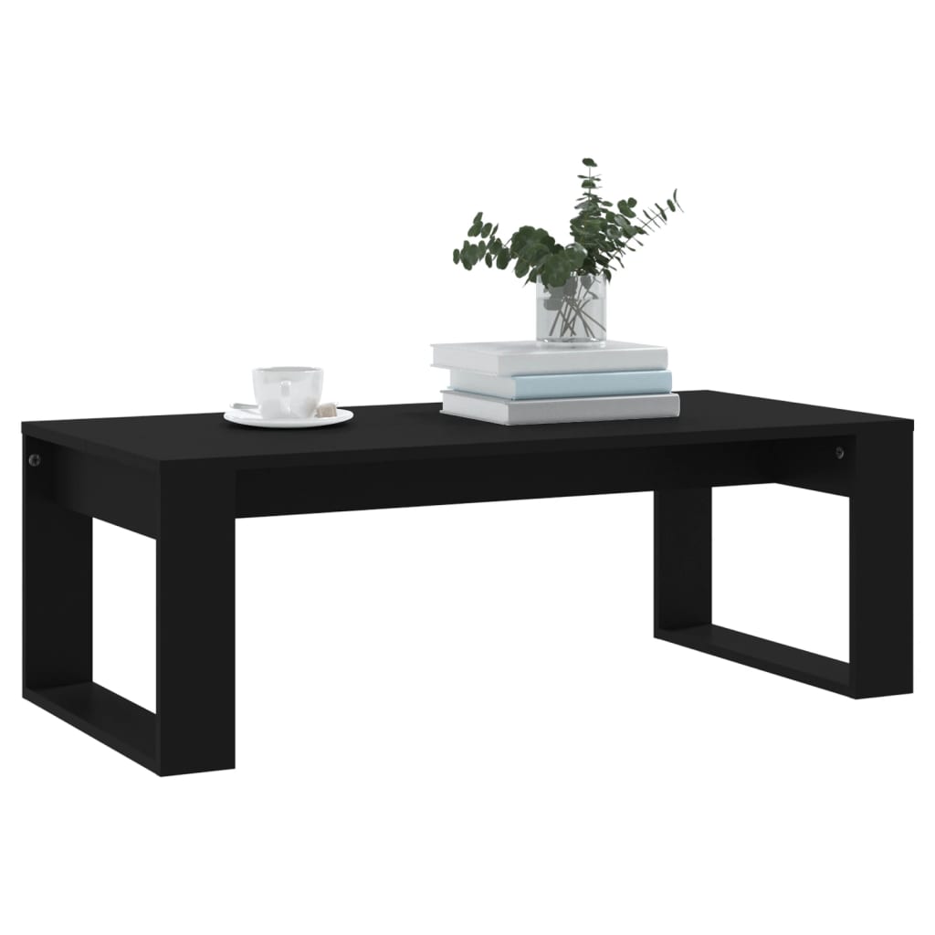 Table basse noir 102x50x35 cm bois d'ingénierie - XIOS