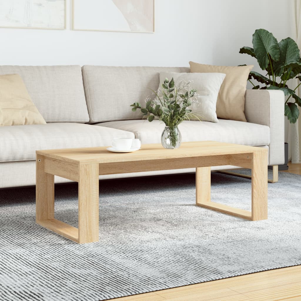 Table basse chêne sonoma 102x50x35 cm bois d'ingénierie - XIOS