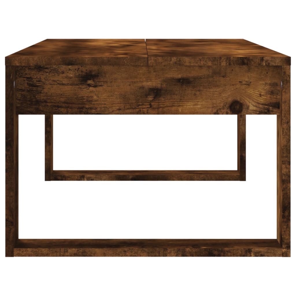 Table basse chêne fumé 102x50x35 cm bois d'ingénierie - XIOS