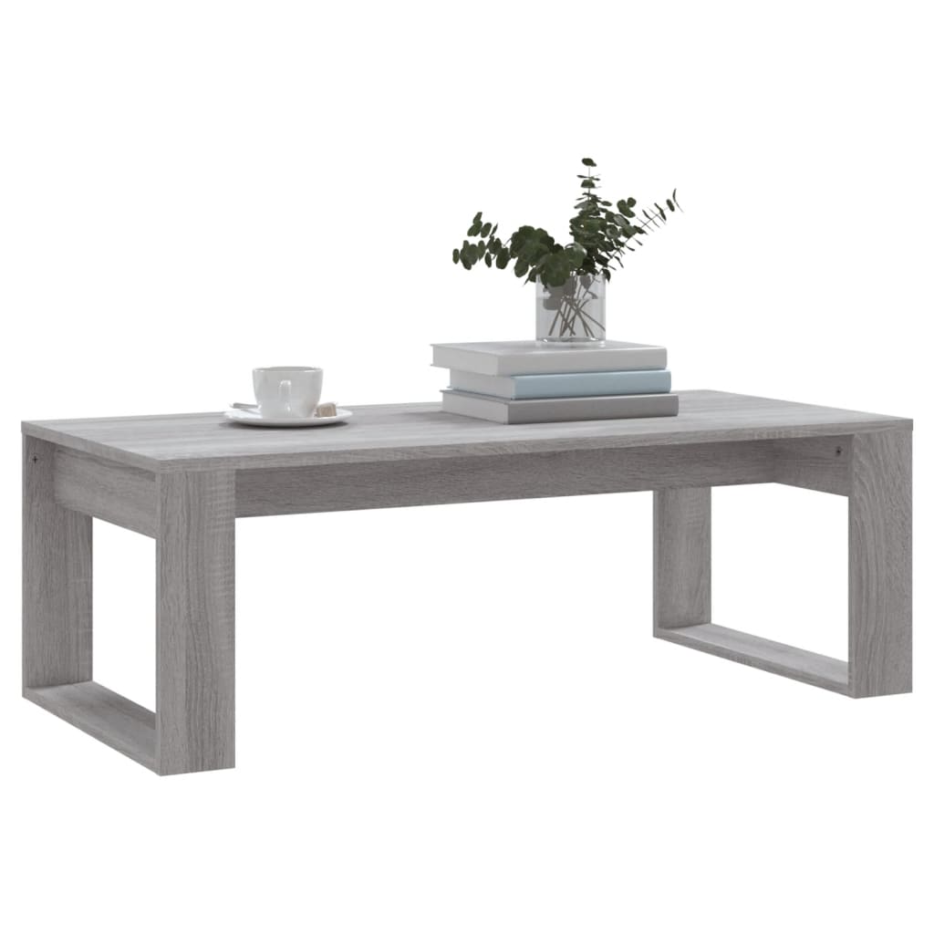 Table basse sonoma gris 102x50x35 cm bois d'ingénierie - XIOS