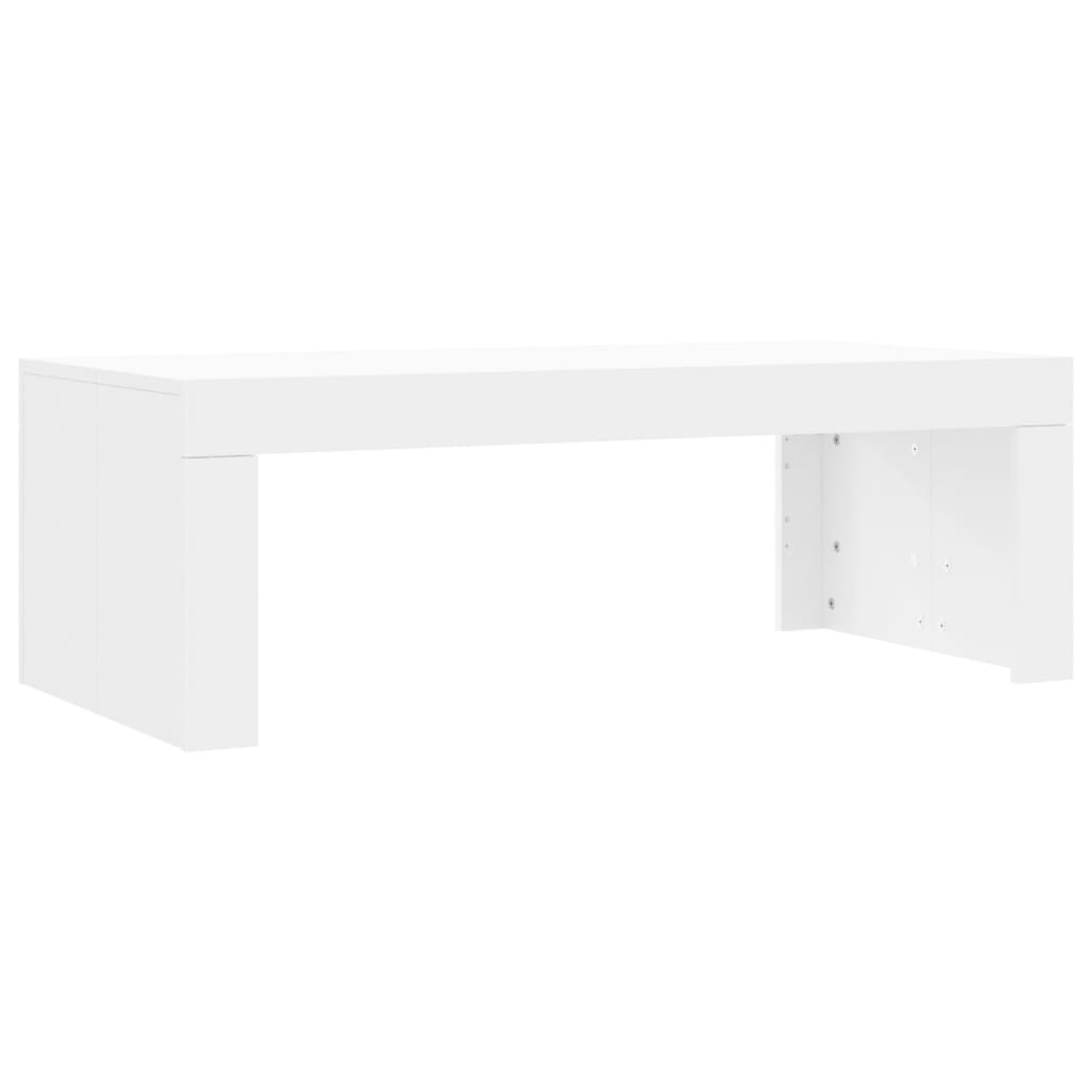Table basse blanc 102x50x36 cm bois d'ingénierie - XIOS