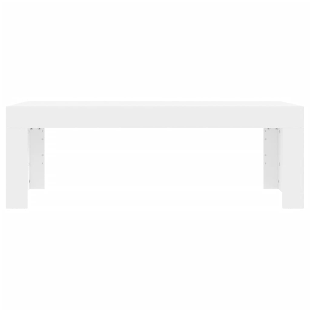 Table basse blanc 102x50x36 cm bois d'ingénierie - XIOS