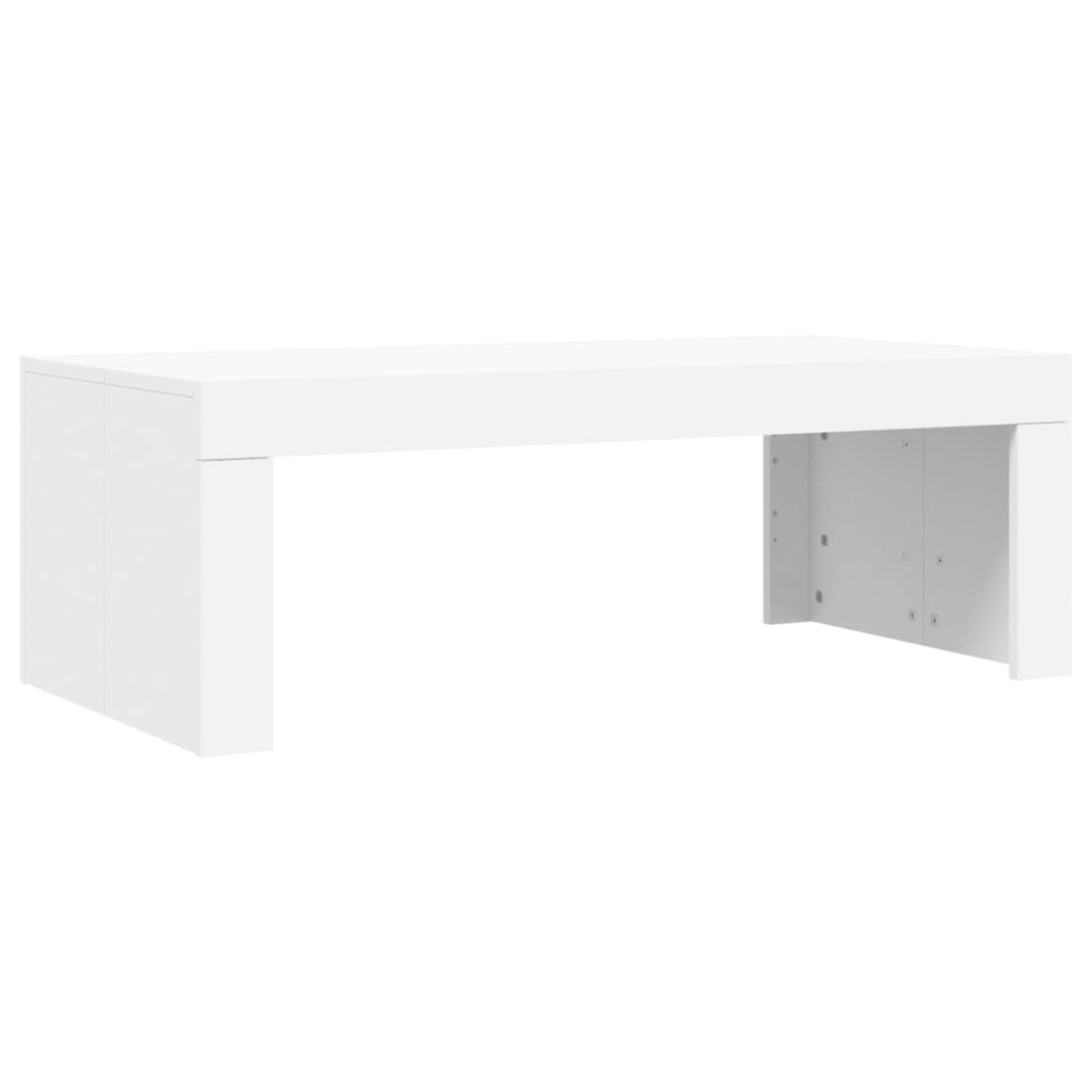 Table basse blanc 102x50x36 cm bois d'ingénierie - XIOS