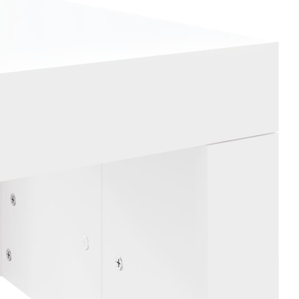 Table basse blanc 102x50x36 cm bois d'ingénierie - XIOS