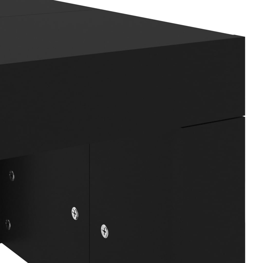 Table basse noir 102x50x36 cm bois d'ingénierie - XIOS