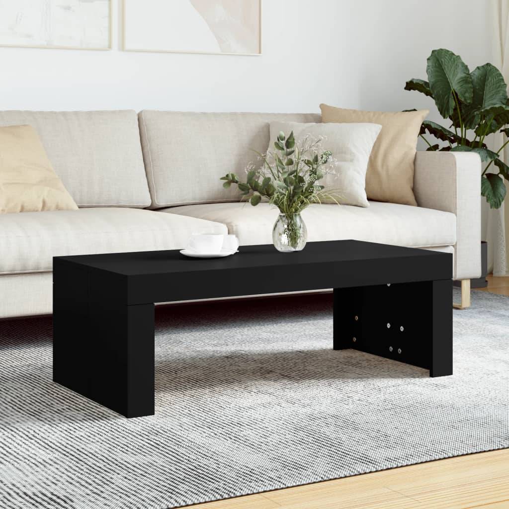 Table basse noir 102x50x36 cm bois d'ingénierie - XIOS