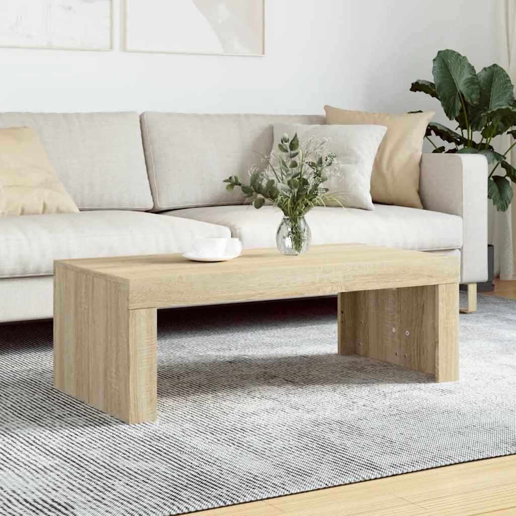 Table basse chêne sonoma 102x50x36 cm bois d'ingénierie - XIOS