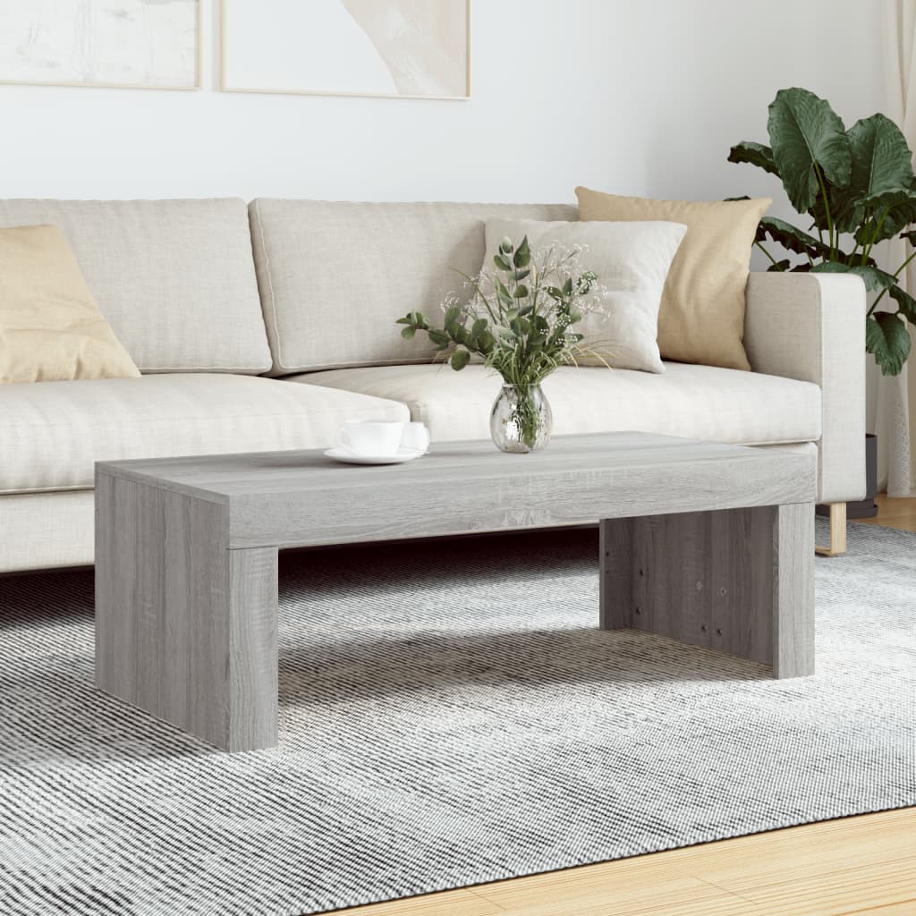 Table basse sonoma gris 102x50x36 cm bois d'ingénierie - XIOS
