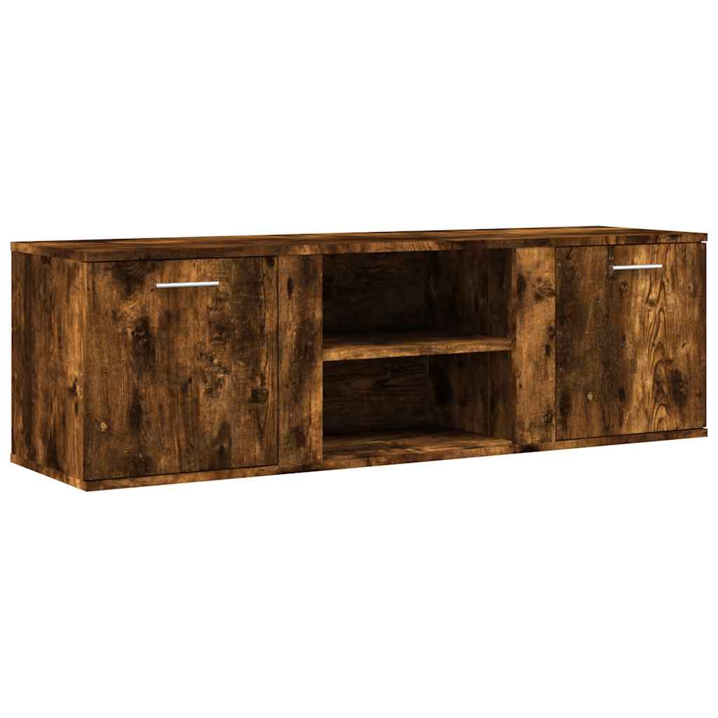Meuble TV chêne fumé 120x34x37 cm bois d'ingénierie - XIOS