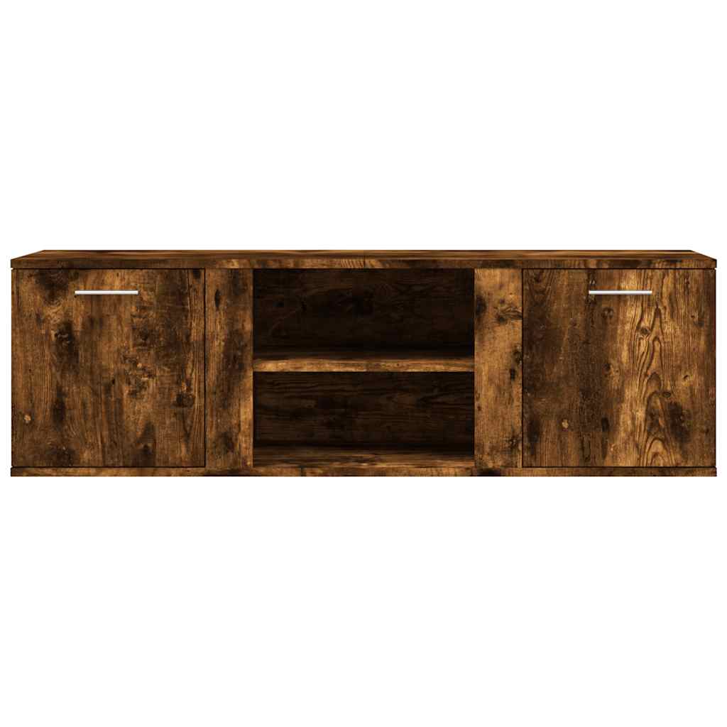 Meuble TV chêne fumé 120x34x37 cm bois d'ingénierie - XIOS
