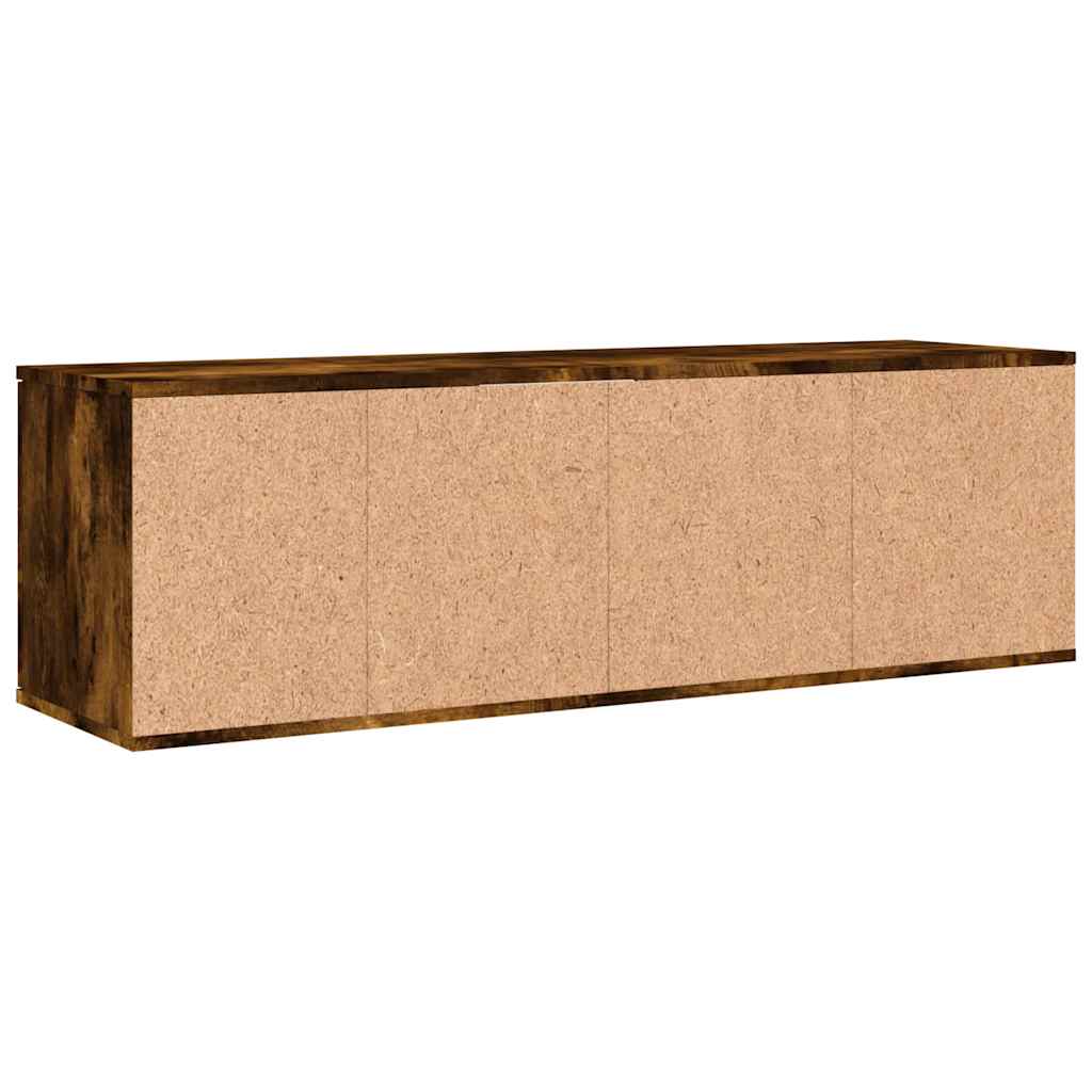 Meuble TV chêne fumé 120x34x37 cm bois d'ingénierie - XIOS